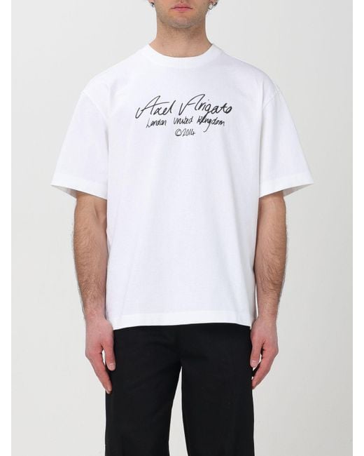 T-shirt di cotone di Axel Arigato in White da Uomo