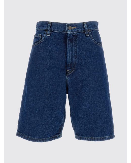 Carhartt Blue Cotton Denim Shorts