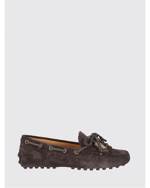 Tod's White Suede Loafers With Tassels