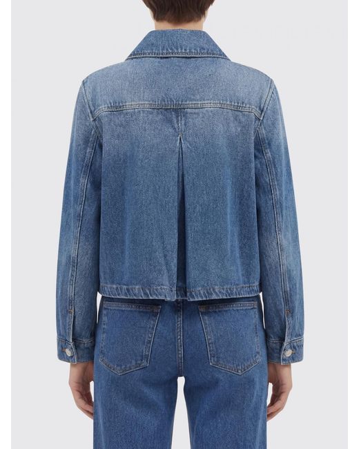 Ganni Blue Organic Cotton Denim Jacket