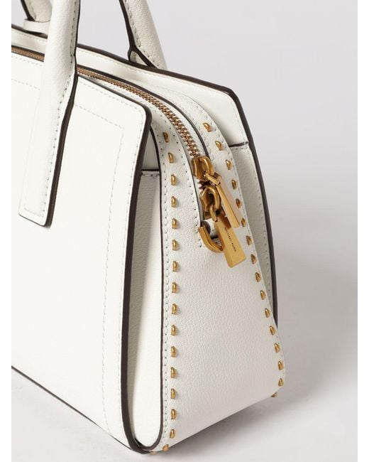 Michael Kors Natural Laila Grained Leather Bag With Micro Studs