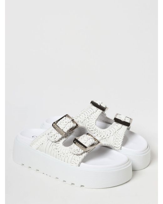 Casadei White Flat Sandals