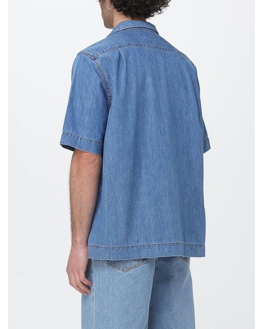 Dries Van Noten Blue Casual Cotton Shirt for men