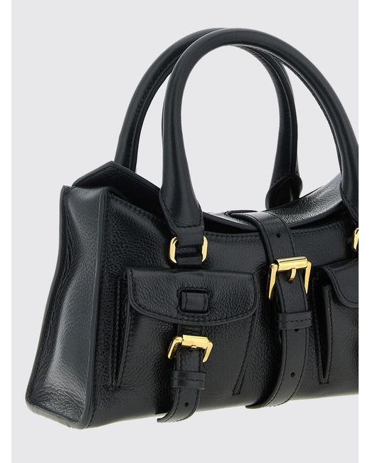 Mulberry Black Mini Roxanne High Shine Handbag