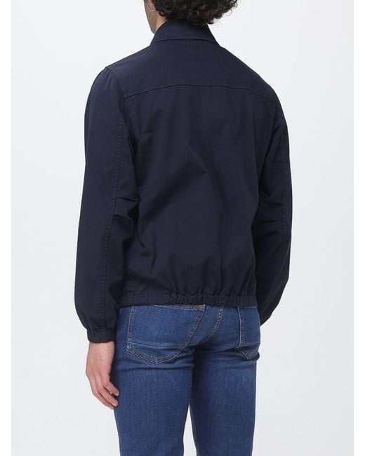 Brooksfield Blue Stretch Gabardine Shirt Jacket for men