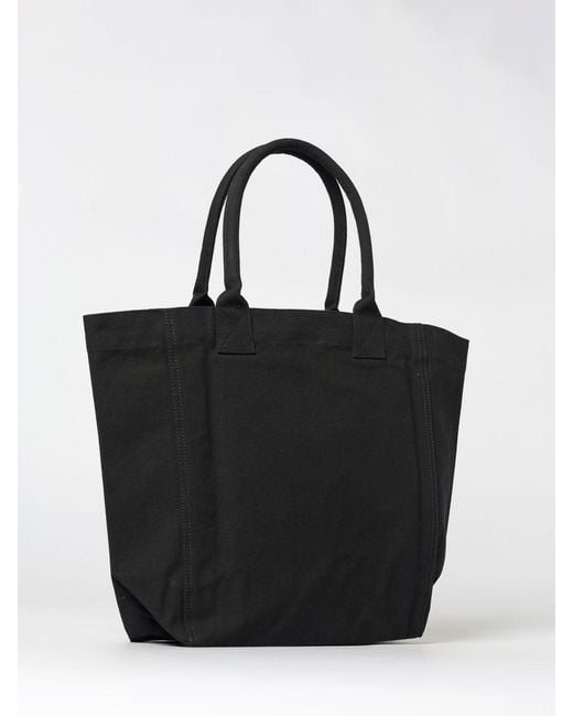 Isabel Marant Black Yenky Cotton Canvas Bag With Logo