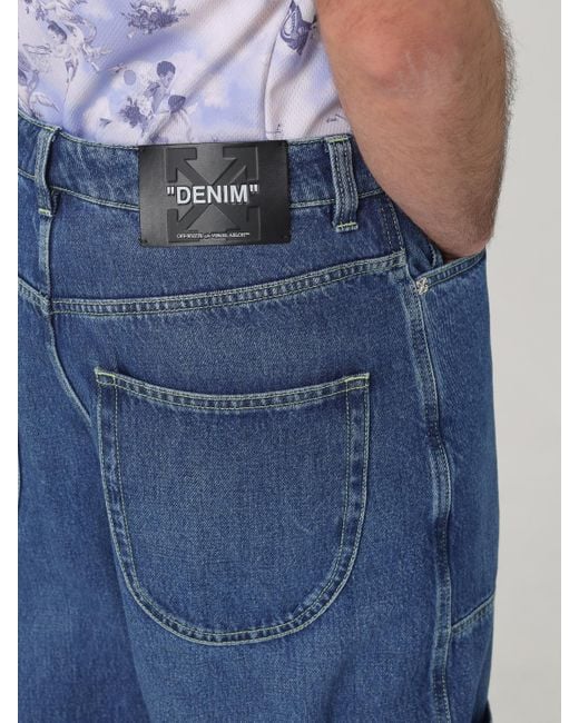 Off-White c/o Virgil Abloh Irregular Cargo Jeans in Blue für Herren
