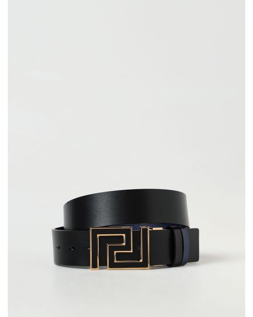 Cintura Greca reversibile in pelle di Versace in Black da Uomo