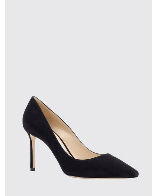 Jimmy Choo Black Romy Suede High-Heeled Pumps With Stiletto Heel