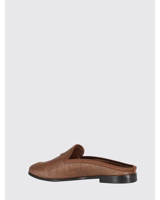 Max Mara Brown Mito Raffia Slippers