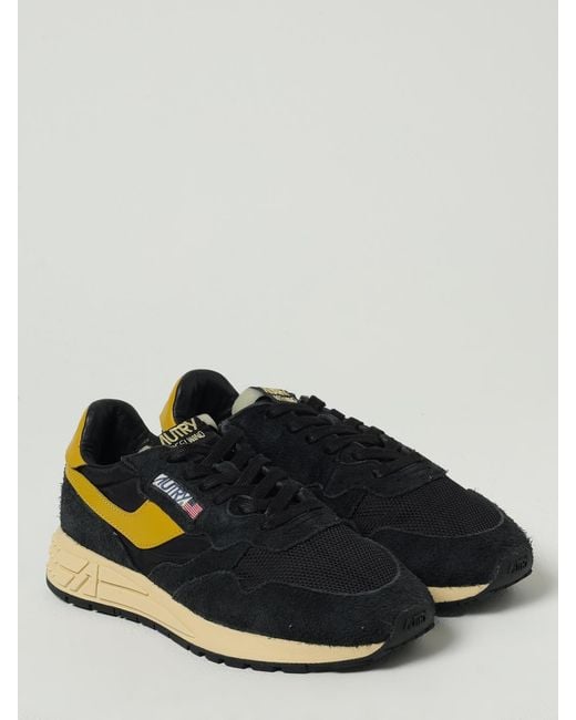 Autry Black Reelwind Suede And Nylon Sneakers for men
