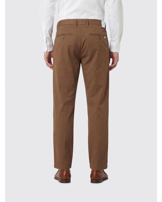 Re-hash Brown Gabardine Chino Trousers for men