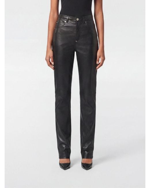 Philipp Plein Black High-Waisted Skinny Trousers