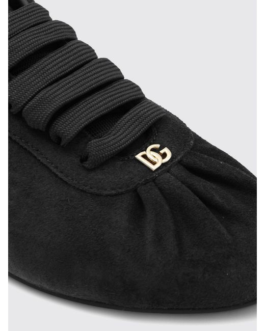 Dolce & Gabbana Black Dolce &Amp Gabbana Suede Low-Top Sneakers With Embossed Logo