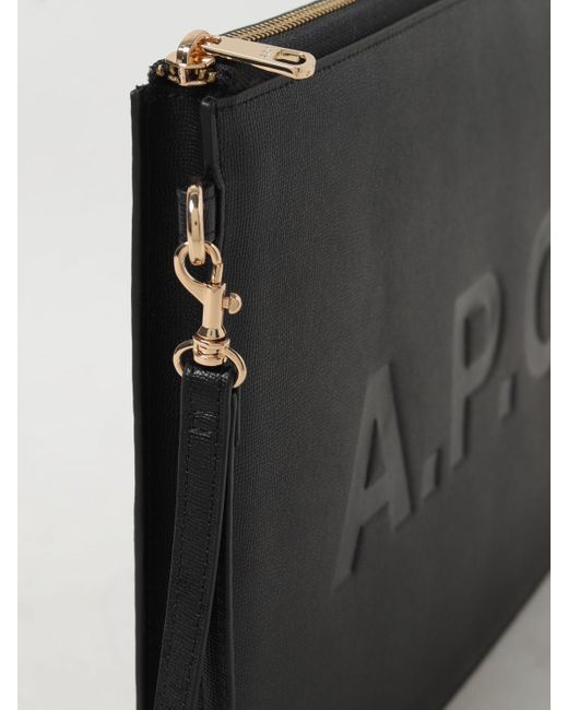 Mini sac à main A.P.C. en coloris Black