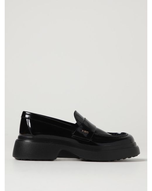 Tod's Black Brushed Leather Loafers