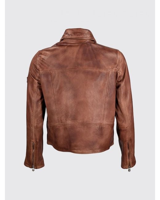 Peuterey Brown Leather Jacket