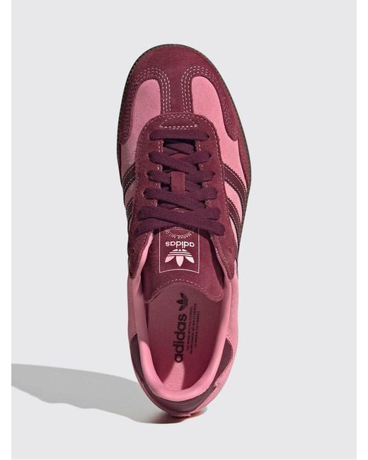 Adidas Originals Pink Samba Og Suede Sneakers