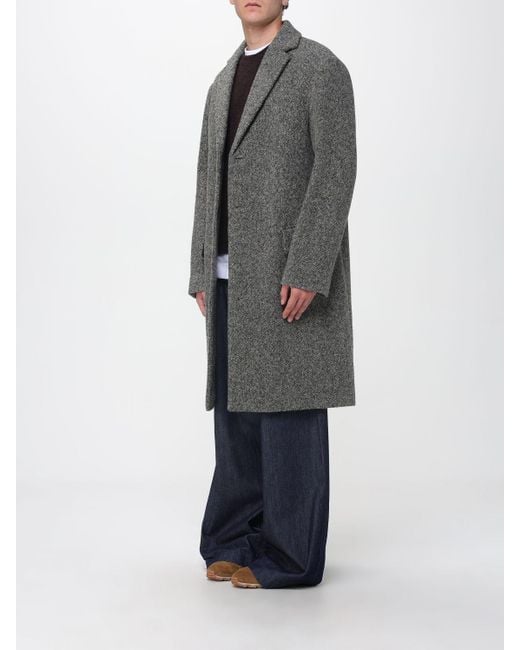 Dries Van Noten Gray Coat for men