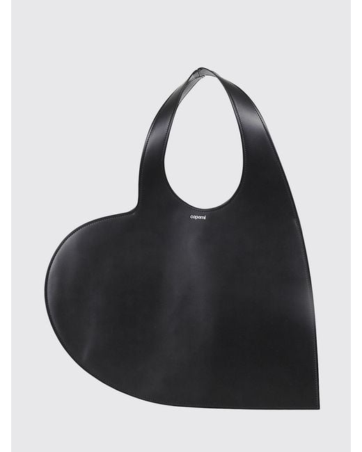 Coperni Black Heart Smooth Leather Shoulder Bag With Heart Design