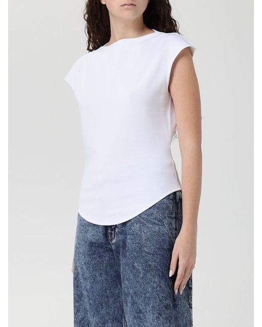 Alaïa White Cotton Blend Top