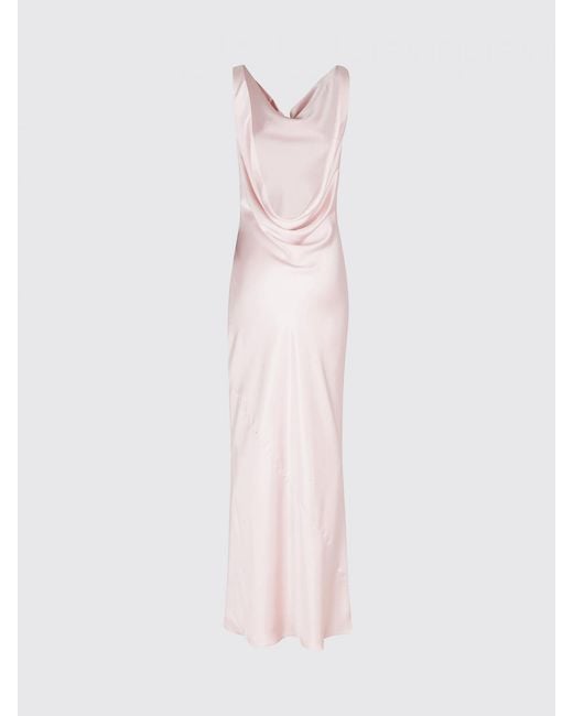 Norma Kamali Pink Satin Slip Dress