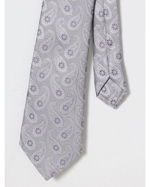 Etro Seidenkrawatte Mit Paisley-Jacquard in White für Herren