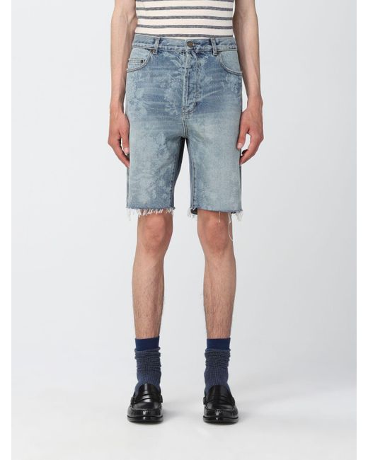 Saint Laurent Denim Short in Stone 