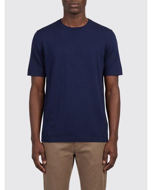 Kangra Blue Basic Cotton T-Shirt for men