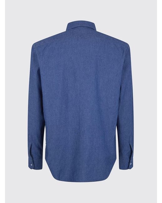 Aspesi Blue Cotton Shirt for men