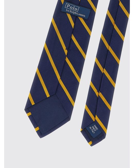 Polo Ralph Lauren White College-Style Striped Mulberry Silk Tie for men