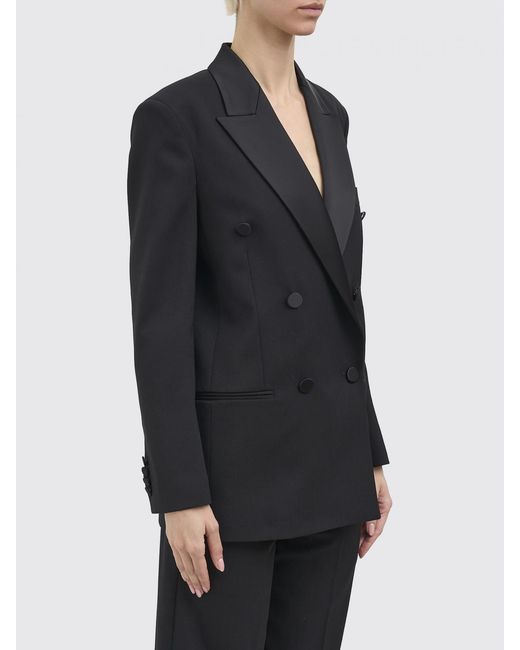 Dondup Gray Double Breasted Virgin Wool Blend Blazer