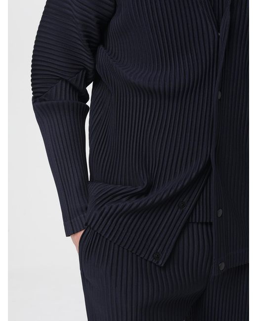 Homme Plissé Issey Miyake Blue Pleated Cardigan for men