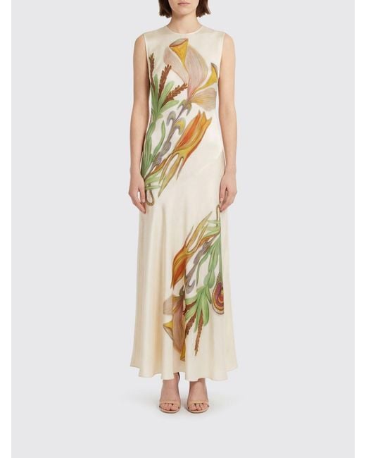 Ulla Johnson Metallic Printed Silk Dress