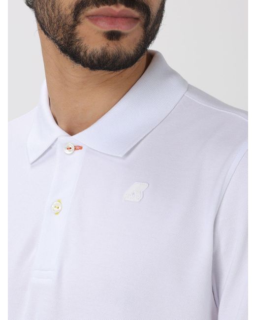 K-Way White Polo Shirt for men