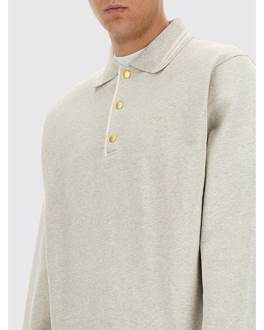 Drole de Monsieur White Cotton Polo Shirt With Logo for men