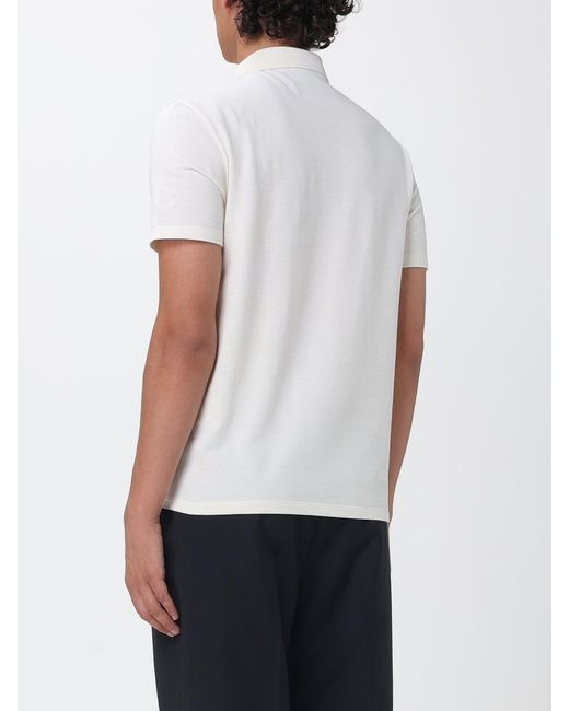 Valentino Garavani White Cotton Polo Shirt With Vlogo Signature And Patch Pocket for men