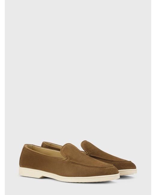 Doucal's Natural Suede Loafers