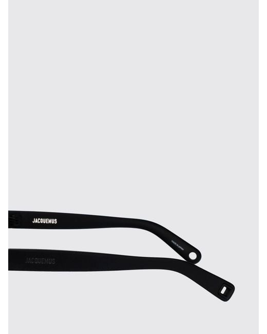 Jacquemus Black Marino Rectangular Cat-Eye Acetate Sunglasses for men