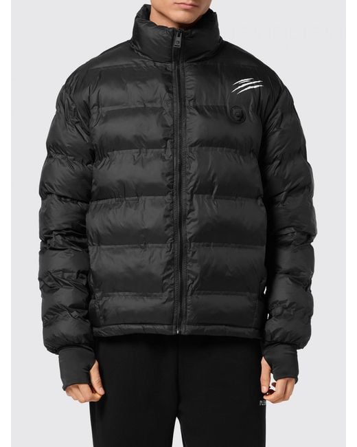 Philipp Plein Black Nylon Bomber Jacket for men