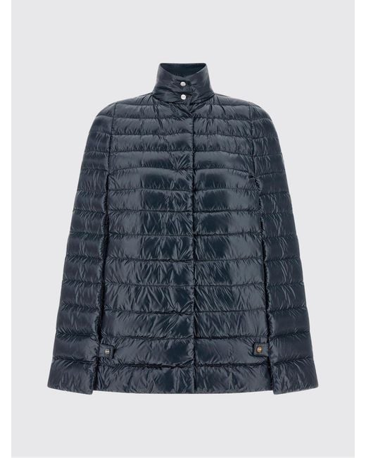 Herno Blue Short Water-Repellent Puffer Jacket