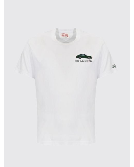Mc2 Saint Barth White Cotton Crew Neck T-Shirt for men