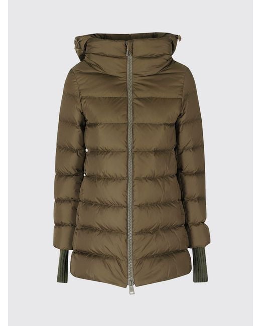 Herno Brown A-Shape Short Water-Repellent Nylon Down Jacket With Hood