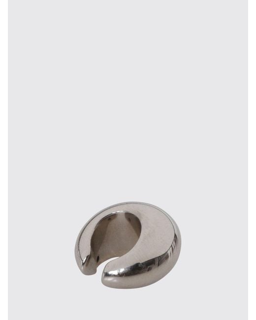 Jil Sander White Finish Brass Ear Cuff for men