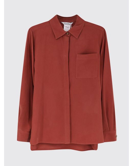 Max Mara Red Silk Shirt