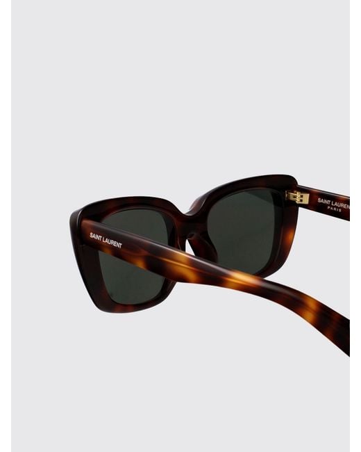 Saint Laurent Black Cat-Eye Recycled Acetate Sunglasses With Logo