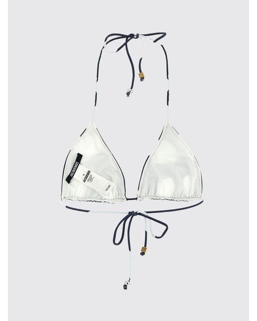 Jacquemus White Triangle Bikini Top