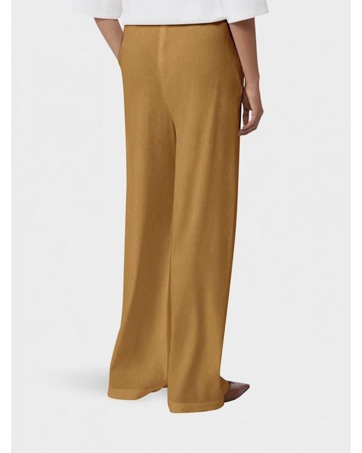 Max Mara Pure Natural Destino Palazzo Linen Blend Trousers