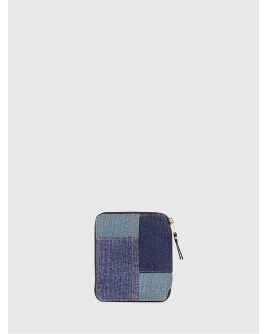 Comme des Garçons Blue Patchwork Denim Wallet for men