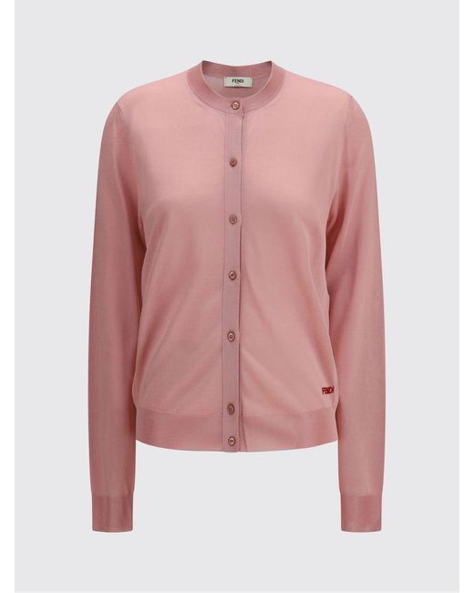 Fendi Red Viscose Cardigan